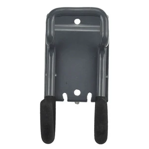 Double J Garage Wall-Mounted Metal Coat Rack with Single Tier Slat Tools Hanger Featuring Double J Hooks for Storage
