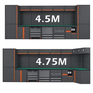 Heavy Duty Modular Garage Storage System with Integrated Workbench Cabinet