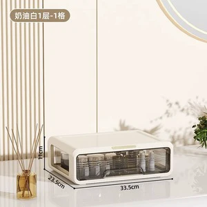 Modern Large Capacity Drawer Makeup Organizer Plastic Storage Rack Sustainable Multifunction for Cosmetics Skincare Desktop