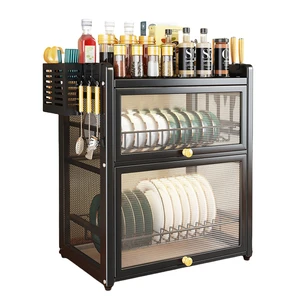 High Quality Factory Sales Dish Rack Flip Type Wall Mounted Shelves Bowl and Dish Storage Rack