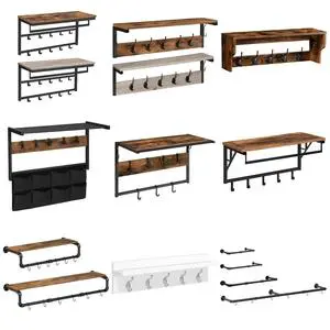 Wholesale Wall Mounted Coat Racks, Wall Mount Coat Rack for Clothes Hat Organizer, Coat Stand with Hooks on Wall
