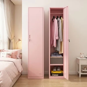 Factory Supply Lockable Single Steel Wardrobe Anti-rust Cabinet for Dorm Hostel Hotel OEM Custom