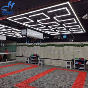 6500K Hexagonal Garage Led Light Honeycomb Ceiling Light Grid Led Light Garage for Detailing Workshop Home