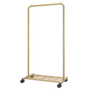 Professional Standard Clothing Coat Rack Stand Mesh Storage Shelf Rolling Wheels Simple Trending Metal Design for Bag Storage