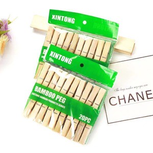 Natural Bamboo Bag Clips Multifunction Wooden Clothes Pegs for Office & Household Decorative Functional Design Factory Price