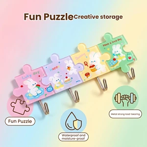 ANA 2026 Dongguan Creative Self Adhesive Acrylic Cartoon Wall Hook for Home Kitchen Bathroom Storage