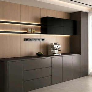 Customizable Solid Wood Adjustable Shelves & Flexible Cutlery Cabinets for Dining Room Storage-Modern Design