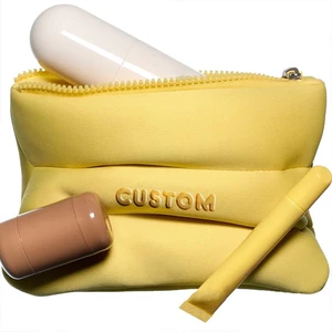 Quilted Puffy Cosmetic Makeup Organizer Bag Neoprene Puffy Bubble Pouch Beauty Skincare Storage Scuba Toilet Bag