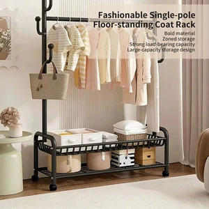 Modern Iron Heavy Duty Space Saving Coat Rack for Home Bedroom School Hotel Hospital Living Room Bathroom Dining Mall Shoe