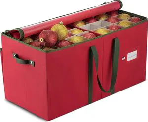 Large Red Stores 128 Ornaments Durable Christmas Storage Containers Christmas Ornament Storage Box