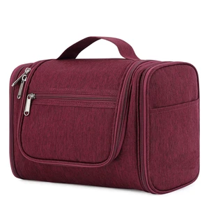 7.3L Red Bathroom Bag Large Water-Resistant Hanging Toiletry Bag Travel