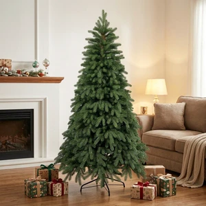 Factory Direct Source Full PE Christmas Tree Wholesale Realistic Pure PE Needle Hinged Christmas Tree Fast Shipment