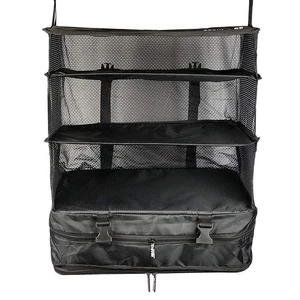 Hanging Oxford Cloth Folding Compartment Storage Bag Multi-function Clothing Organizer for Living Room