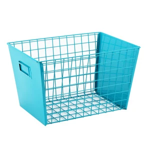 Back to School Basket Table Top Organizer Metal Wire Storage Iron Bins