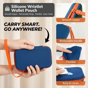 New Large Silicone Bag Portable Makeup Storage Bag Zipper Pouch Purse Waterproof Cosmetic Bag Travel Toiletry Bag
