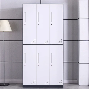 Hot Sale Minimalist Design Freestanding Steel Lockers Lockable Adjustable Storage Cabinet School Gym Hospital Living Room