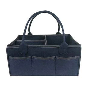 Sturdy Stitching Felt Baby Storage Bag Spacious Interior Diaper Caddy Nursery Storage Organizer