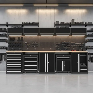 Combined Tool Cabinets Heavy-duty Steel Storage Garage Tool Cabinet Mobile Workbench Cabinet With Drawers Industrial Tool Chest