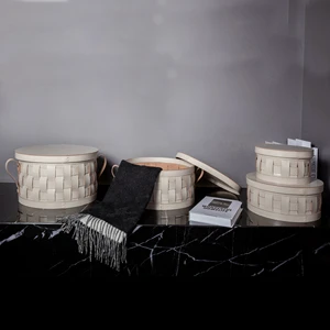 Storage Bag for Closet Saddle Leather Moving Totes with Reinforced Handle Tshirt Storage Box Wardrobe Shirt Pants Organizer