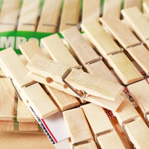20 Pcs/set Natural Bamboo Clothes Clips/Pegs Clothespins Clips Sets Cloth Pegs for Clothes Wood Clips for Hanging Clothes