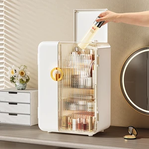 Multifunction Drawer Type Transparent Makeup Storage Box Cosmetics Organizer Plastic Desktop Organizer for Makeup Storage BT-406