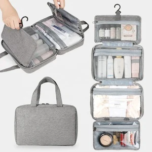 Travel Hanging Toiletry Pouch Bathroom Organizer Wash Towel Bag Wet Dry Separated Makeup Case Waterproof Cosmetic Storage Bag