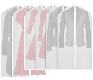 Clear Plastic Storage Peva Garment Bags Hanging Clothes Cover for Wardrobe Space