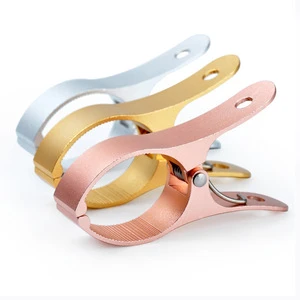 Hot Selling Aluminum Alloy Clothes Pegs Retainer Clothespin Big Size Windproof Clothes Clips for Drying Quilt