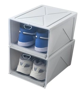 Hot Selling Plastic Basketball Shoe Storage Box - Transparent Display Container, DIY Stackable, Cabinet - Level Display Effect