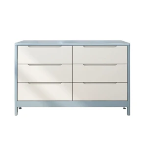Santafy Modern Solid Rubber Wood 6-Drawer Chest of Drawers for Bedroom Furniture Hospital Bedroom & Living Room Storage