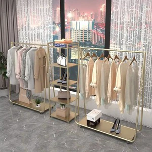 Modern Custom-Made Removable for Steel Freestanding Easy Assembly Space Saving Clothes Rack for Garment Store