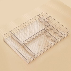 Multifunctional Office Stationery Plastic Storage Container Drawer Storage Box Plastic Makeup Clear Storage Box