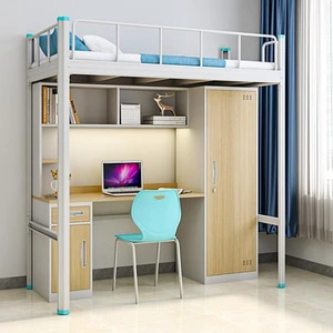 Dormitory Metal Bed Under-bed Storage Cabinet Space-saving Steel Frame Modern Simplicity Design Suitable for School Hotel Use