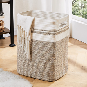 Laundry Baskets Hamper With Handles,Decorative Basket For Living Room,Woven Storage Basket For Toys Bin