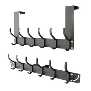 Folding Stainless Steel Coat Organizer Rack Cloth Hanging Over the Door Hooks Hanger Over Door Hook