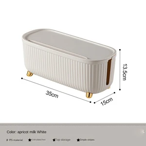 DC-918 Plastic Flexible Desktop Cable Storage Box Eco-Friendly Design Large Capacity Detachable Organizer for Power Data Cables