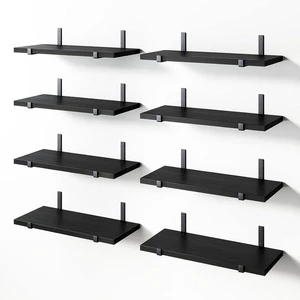 Cross-border Wooden Floating Wall Shelves Racks Solid Wood Bathroom Living Room Storage Multi-Purpose Screw Embedded