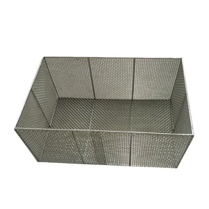 Professional Wire Mesh Rectangle Stainless Steel Eco-Friendly Storage Basket