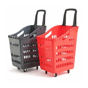 Wholesale Mesh Stackable Wire Plastic Supermarket Shopping Basket