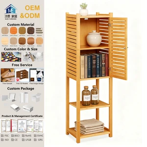 Wooden Kitchen Floor Cabinets Storage Shelves Organizer 5 Storage Units Home Organization MDF Nature Eco-Friendly Tools