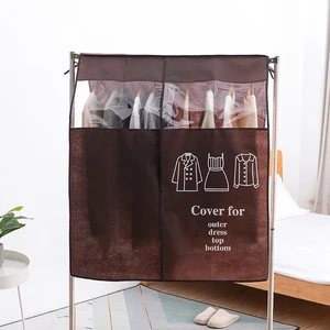 Fashion Dust Cover Clothes Hanger Non-Woven Fabric Dust Shield Household Hanging Bag Clothes Dust Cover All Seasons