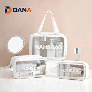 Customized Logo Clear PVC Wash Bag Zipper Waterproof Custom Cosmetic Bag Waterproof Swimming Travel Bath Storage Toilet Bag