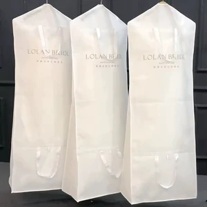 Wholesale Custom Long Dance Dress Bridal Gown Clothes Dust Case Waterproof Cover Wedding Dress Garment Bag with Handle
