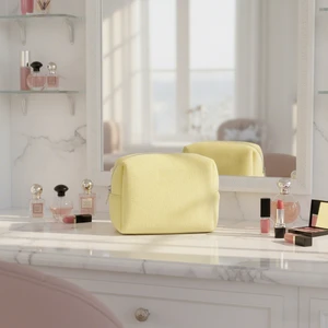 Wholesale BSLN A198754 Luxury Velvet Travel Cosmetic Organizer for Women Zipper Closure Toilet Bags Elegant Lady Style