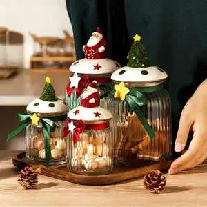 280mlNew Product Ideas Christmas Home Storage Sealed Jars for Cute Holiday Gifts with Factory Prices