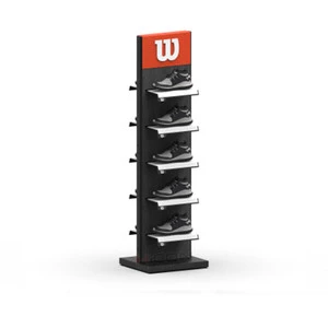 Custom Metal Sport Shop Shoes Display Rack Commercial Merchandising Running Shoes Display Stand
