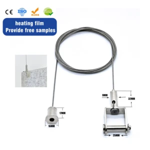 Custom OEM Stainless Steel Wire Rope Clip Wire Suspension Kit For Acoustic Panel Suspension 1.0-3.0mm Hanging Accessories