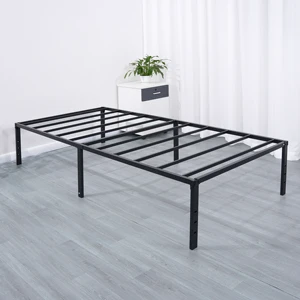 Modern Adjustable Storage Single Iron Frame Bed 1.8 Hollow Box Packaging Metal Steel Bedroom