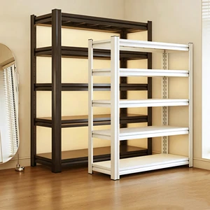 Modern Heavy Duty Rust-proof Metal Rack For Balcony Kitchen Storage Freestanding Display Stand Adjustable Shelves