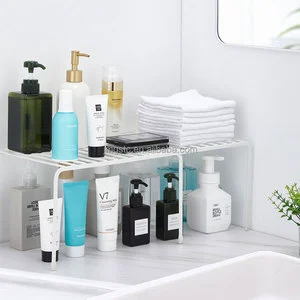 Expandable Cabinet Shelf Organizer, Multi-Functional Stackable Rack for Kitchen & Pantry